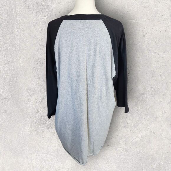 Y2K Vintage Mickey Style Rock Paper Scissors Raglan Tee XL Cartooncore Baseball - Picture 5 of 10